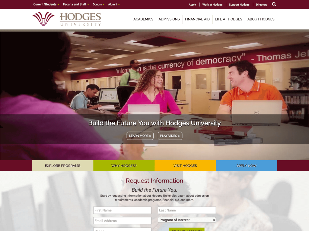 Hodges University Website Design